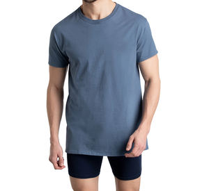 Meilleure qualité T-shirt décontracté 100% coton à col rond pour hommes à séchage rapide et respirant coupe surdimensionnée avec manches courtes solide - Product Image 5