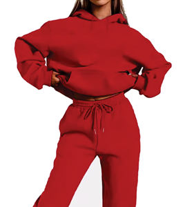 Conjunto Casual de Invierno para Mujer - Sudadera con Capucha y Pantalones Deportivos Negros - Comodidad para Toda Temporada - Product Image 3