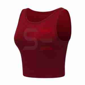 New Fashion Women's Sexy Solid Summer Casual Breathable Quick Dry Customizable Gym Fitness <b>Crop</b> Tank <b>Top</b> - Product Image 5