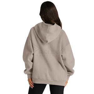 Sweat à capuche d'hiver personnalisé pour femme en molleton 100 % coton, doux, confortable, respirant, coupe classique, style streetwear décontracté - Product Image 2