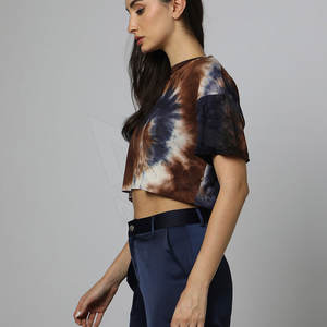 <b>Women's</b> Clothing Crop Top <b>T</b>-<b>Shirts</b> for Sale <b>Slim</b> <b>Fit</b> Plain Casual Wear <b>Women's</b> Breathable Crop <b>T</b>-<b>Shirts</b> - Product Image 2