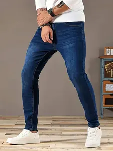 Pantalones vaqueros para hombre al por mayor-Pantalones vaqueros ajustados de calidad de exportación para ropa informal y formal - Product Image 2