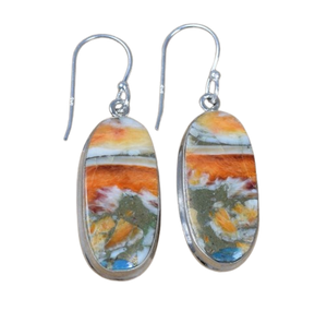 หอยนางรมทองแดงเทอร์ควอยส์925เงินสเตอร์ลิงต่างหูอัญมณีธรรมชาติ December เดือน birthstone เครื่องประดับทำด้วยมือของขวัญสำหรับเธอ - Product Image 1