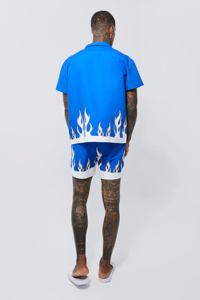 High Quality Cotton <strong>Linen</strong> Matching <strong>Shirt</strong> Shorts Set Button Up Hawaiian Comfortable Beach <strong>Shirt</strong> Shorts Set Summer Set - Product Image 6