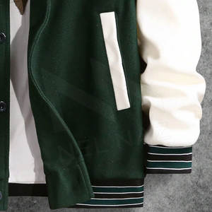 Veste d'hiver légère de qualité supérieure pour homme, personnalisable, col montant, en laine/cuir, respirante, service OEM, prix bas - Product Image 5