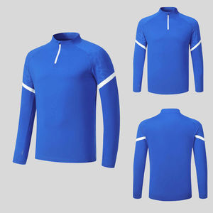 Servicio OEM al por Mayor, Camisetas de Fútbol Unisex con Cuello Alto, Manga Larga, Estilo Pullover, Ligeras, Antibacterianas, 100% Poliéster - Product Image 3