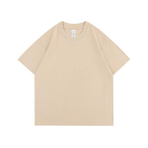 Fábrica de alta calidad al por mayor 230gsm 100% algodón esencial en blanco cuello redondo Camiseta de manga corta para hombres Impresión de logotipo personalizado - Product Image 2