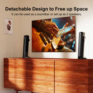 ULTIMA Barra de Sonido para TV de 2.2 Canales con Diseño Desmontable, 100W de Potencia Máxima, 2 en 1, Bajos Ajustables, 3 Modos de Ecualización, Interfaz USB - Product Image 6