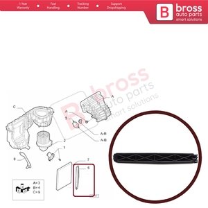 ฝาครอบกรองละอองเกสรอากาศ BSP1113 LHD 6808620 55702400 สำหรับ Corsa D Adam Linea Punto Evo MiTo - Product Image 5