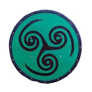 Calcomanía de Pared con Logotipo Personalizado, Hecha a Mano, Diseño Artístico Decorativo de Escudo Vikingo Ragnar, Decoración para el Hogar, Madera, Acero con Alto Contenido de Carbono 1095 OEM - Product Image 1