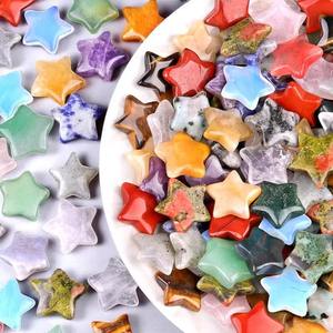 Mini pierres précieuses étoiles cristal naturel étoile guérison tels que l'améthyste oeil de tigre rose quartz noir obsidienne vert aventurine et plus - Product Image 3