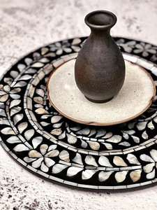 Nouvel arrivage plaque de luxe en nacre noire pour Restaurants plaque de chargement pour Occasions spéciales élégante et luxueuse - Product Image 3