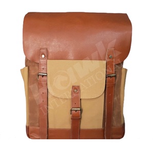 Hot Selling Custom Handmade Leather and Canvas Backpack <b>Luggage</b> Bag High Quality <b>Hand</b> <b>Carry</b> Travel Bags at Price - Product Image 1