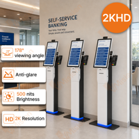 Kiosque de point de vente Android modulaire, écran tactile anti-reflet de 23,8 pouces, machine de paiement en libre-service pour restaurant