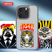 Étui de téléphone MRYES NFC E-Ink Screen TPU+PC pour 17/16/13/15 Pro Max, design professionnel antichoc, étuis de téléphone mobile DIY
