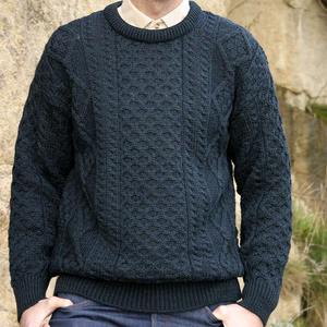 Pull en maille texturée moderne 100% coton de haute qualité anti-boulochage uni pour homme, col rond minimaliste, surdimensionné, streetwear - Product Image 3