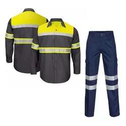 Vestes confortables en polyester de la meilleure qualité, combinaison de travail avec logo en maille haute visibilité, conception de sécurité réfléchissante, protection contre la pluie incluse - Product Image 4