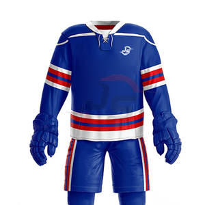 Ensemble d'uniformes de hockey sur glace 100% polyester sur mesure Meilleur prix Ensemble de haute qualité - Product Image 5