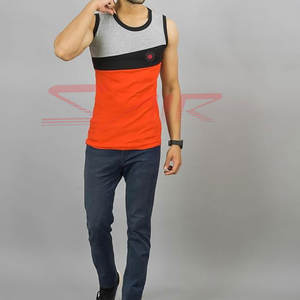 Camiseta sin mangas de algodón y fibra de bambú personalizada al por mayor para hombre, estilo casual, para gimnasio, ligera, de secado rápido y transpirable. - Product Image 4