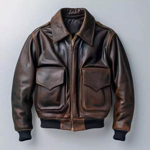 Chaqueta Bomber de Cuero PU Suave, Ropa Exterior Informal de Moda, Chaqueta Bomber de Cuero Auténtico, Moderna y Cómoda - Product Image 1