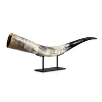 Corne de buffle naturelle noire polie, écologique, en corne de bœuf brute, pour la décoration de mariages et de fêtes