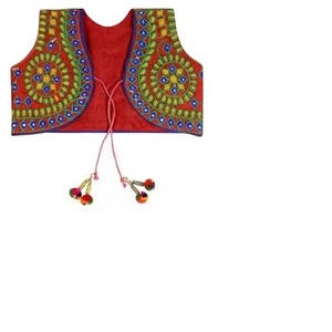 Kanya Libas Multi-Color Vintage Kantha Embroidery Kaftan for Women Cotton/Linen/Rayon/ Blend Short Length Fashion Outerwear - Product Image 1