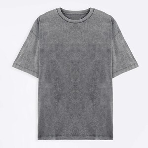 T-shirts délavés à l'acide de haute qualité pour hommes Logo personnalisé manches courtes nouveau Design de mode en gros T-shirts à l'acide avec logo personnalisé - Product Image 2