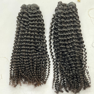 Mèches naturelles vierges bouclées crus, EXTENSION de cheveux humains vierges à la cuticule - Product Image 1