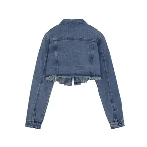 Veste Femme Vestes Pour Femmes Veste D'hiver Denim Robe Denim Jeans Femme Jeans Automne 2023 Vêtements Fermeture Éclair Latérale - Product Image 3