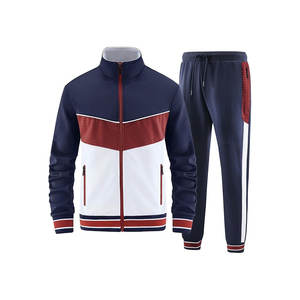 ชุดวอร์มผ้าฝ้ายสำหรับผู้ชายขนาดใหญ่พิเศษออกแบบได้ตามต้องการลายทางด้านข้างพิมพ์โลโก้ลายทาง - Product Image 1