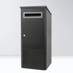 Smart Lockable Parcel Drop Box Galvanized Mailboxes ODM <b>Letterboxes</b> Stainless Steel Metal Outdoor <b>Wall</b> <b>Mounted</b> Drop Mailbox OEM - Product Image 2