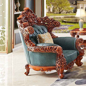 ชุดโซฟาไม้สักแท้สไตล์โมเดิร์นกลางศตวรรษ งานแกะสลักด้วยมือ หุ้มด้วยหนังแท้ สำหรับโรงแรม วิลล่า ทางเข้าบ้าน และห้องนั่งเล่น - Product Image 5