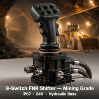 Manette de commande hydraulique FNR Shifter 9 interrupteurs pour chargeuse LHD souterraine, camion minier 24V IP67, pièces de machines de construction