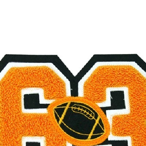 Parches de chenilla bordados en 3D personalizados, servicio OEM, venta de fábrica, nuevo diseño con logotipo de marca personalizado - Product Image 4