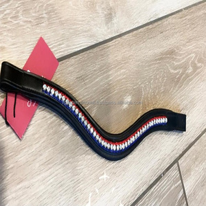 Bande de front de cheval équestre en cuir la plus vendue avec un fabricant de gros de cristal de marque multicolore - Product Image 4