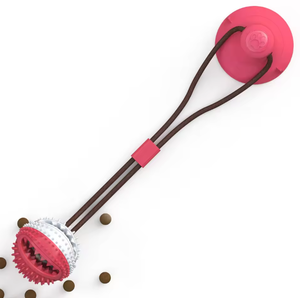 <b>Dog</b> Toothbrush TPR Cartoon Cute Interactive Suction Cup <b>Tug</b> Chew <b>Toys</b> Leaked Molar Ball for Aggressive Chewers - Product Image 3