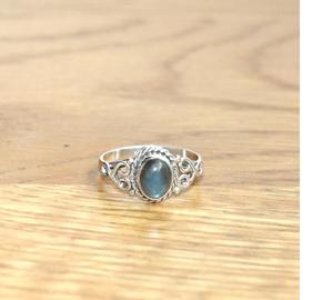 Bague Labradorite en argent sterling 925 pierre de lune noire naturelle faite à la main bijoux en pierres précieuses minimalistes best-seller - Product Image 2