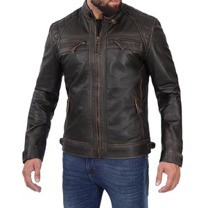 Dernier design confortable 2026 Veste en cuir pour homme de haute qualité en peau de mouton Col rabattu Mode avec manches longues 2026 - Product Image 2