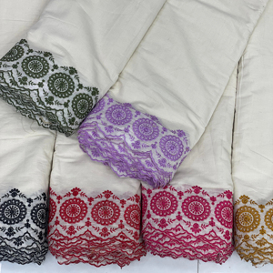 pure cotton work fabric make to fancy dress material - Product Image 5