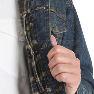 Veste en jean unisexe élégante, de qualité supérieure, écologique, respirante, légère, pour l'hiver, avec logo sur le devant, confortable et facile à porter - Product Image 5