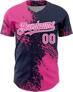 Maillot de baseball respirant cousu avec impression numérique par sublimation sur mesure OEM - Product Image 2