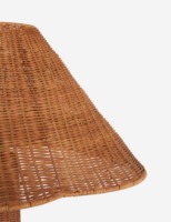 Lampadaire en rotin tressé à la main, abat-jour conique classique, éclairage artisanal, vente en gros pour l'exportation