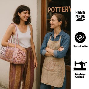 Sac de sport élégant en coton Patchwork Weekender Shopper Bag Trendy Bohemian Sports Style Easy Carry Fashionable Travel Bag - Product Image 5