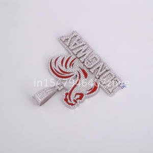 Pendentif tendance en or blanc 14kt de style Hip Hop grande lettre taille VVS clarté diamants cultivés en laboratoire pour les fêtes - Product Image 3