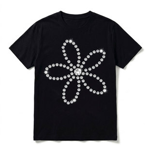 Camisetas Clásicas con Pedrería para Hombre, Diseño Elegante y Brillante, Material Suave y Cómodo, Perfectas para Looks Urbanos - Product Image 1