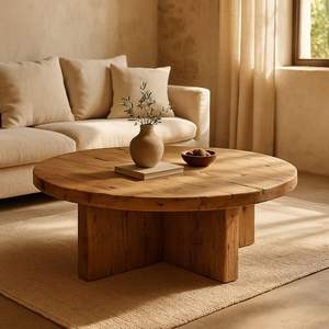 Mesa de Centro de Madera Antigua de Primera Calidad con Patrones de Grano Natural para una Colección de Muebles Clásicos para el Hogar - Product Image 1