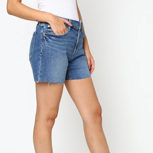 Facile à porter fermeture éclair Style femmes jean court nouvelle couleur unie à la mode Look femmes jean court - Product Image 3