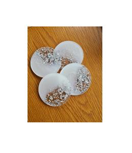 Juego de Posavasos de Resina Hechos a Mano con Material Resistente al Calor de 5 mm de Grosor para Decoración del Hogar, Perfecto para Regalar - Product Image 1