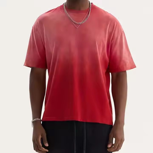 Vente en gros T-shirts unis surdimensionnés lavés à l'acide T-shirt respirant en relief pour hommes Créez votre propre style avec logo et design personnalisés - Product Image 6