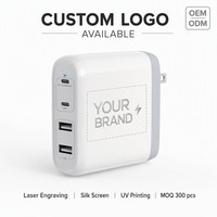 Chargeur mural rapide PowerLot 100W GaN 4 ports Type-C PD 2C2A 5V/3A, adaptateur de charge rapide en gros pour MacBook, ordinateur portable, téléphone